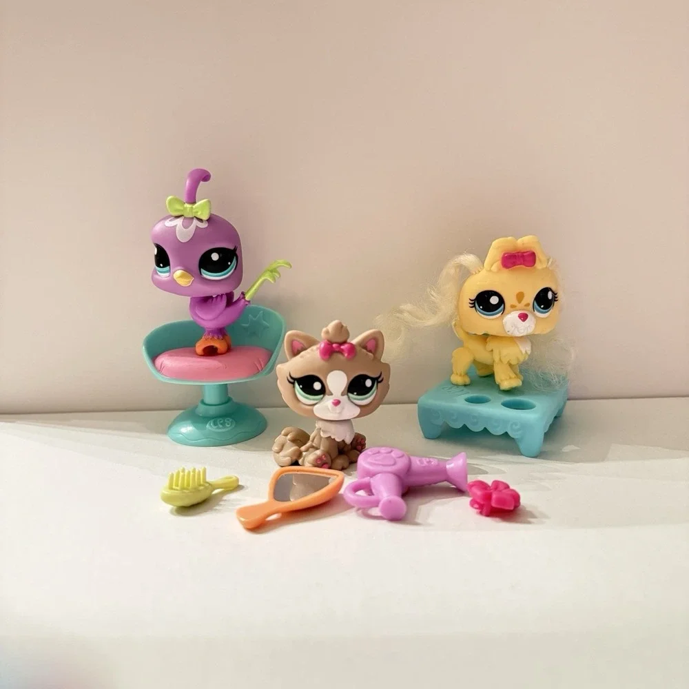 LPS Barrettes & Bows Salon #2638 #2639 #2640 Authentic Hasbro Pet Shop Set